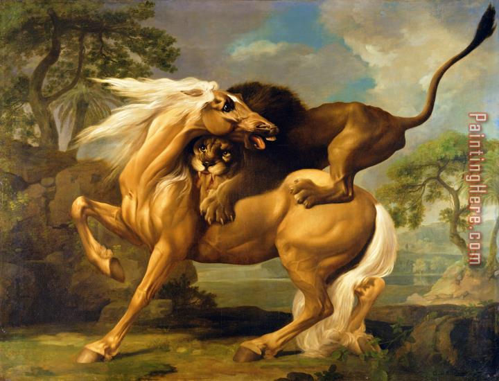 George Stubbs A Lion Attacking a Horse